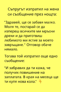Съпругът изпратил на жена си съобщение през нощта: 54 20250723 1408 saobstheniya i neochakvana iznenada remix 01k0vfdnf1f0wtsde8805a6y60