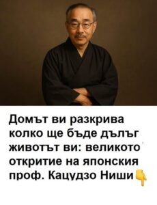 Домът разкрива колко ще бъде дълъг животът ви: откритието на японския проф. Кацудзо Ниши. 😱 8 522977446 1412019927154320 6137916524330899505 n